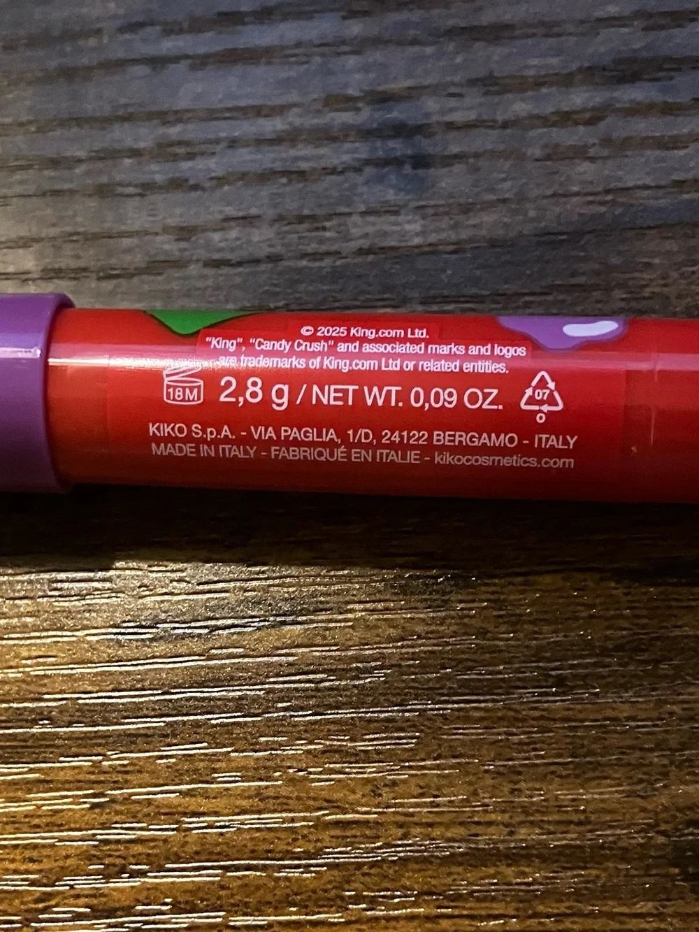 Kiko Milano x Candy Crush™ Luminous Lip  Balm 03 Rose SunDrop NWT